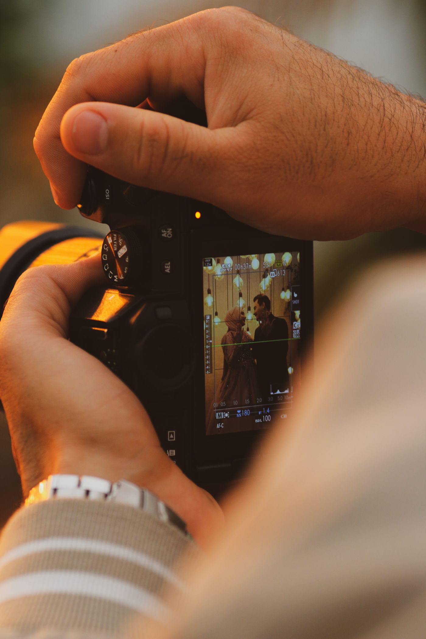 Wedding photographer at work